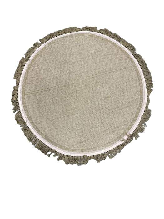 Shop Safavieh Easy Care Round Rug, Handmade Border Tassel, Green & Ivory at GoodBuy Gear
