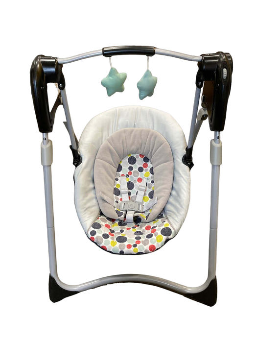 Shop Graco Slim Spaces Compact Baby Swing, Etcher at GoodBuy Gear