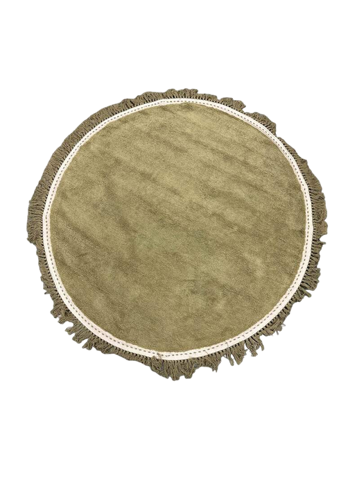 Shop Safavieh Easy Care Round Rug, Handmade Border Tassel, Green & Ivory at GoodBuy Gear