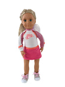 used Our Generation By Battat 18” Fashion Doll, with American Girl Joss's Cheer Competition Outfit