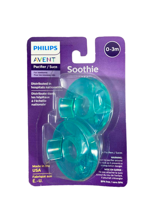 used Philips Avent Soothie Pacifiers, 0-3 Months, 2-Pack