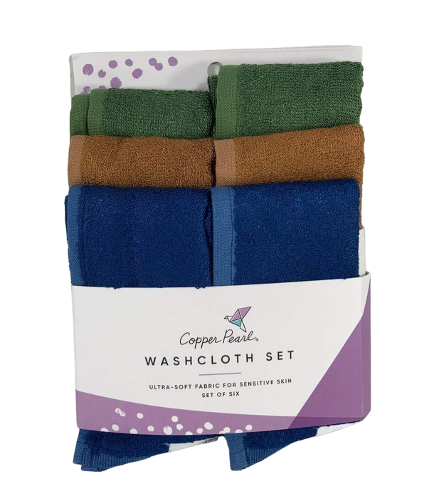 Shop Copper Pearl 6 Ultra Soft Washcloths, River at GoodBuy Gear