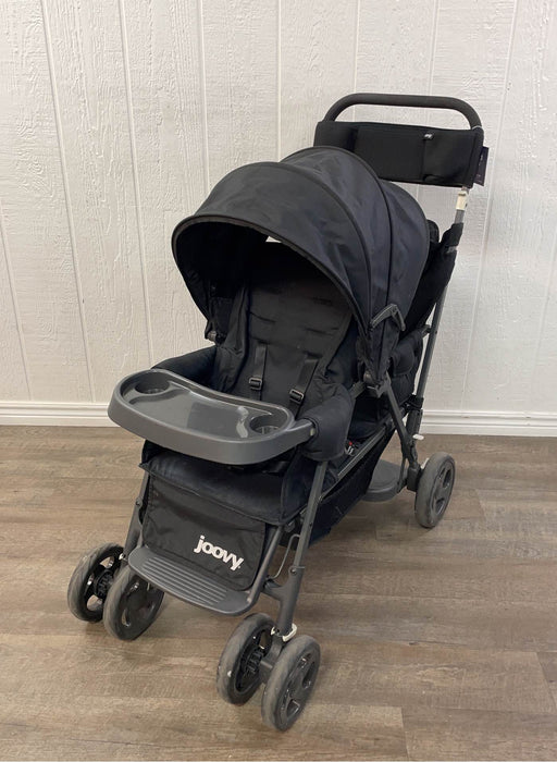 used Joovy Caboose Too Graphite Sit and Stand Double Stroller, 2016, Black