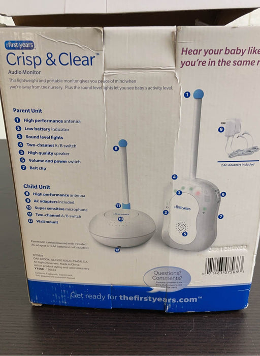 secondhand The First Years Crisp And Clear Baby Monitor