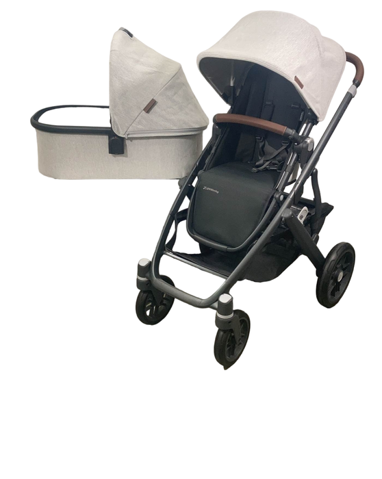 secondhand UPPAbaby VISTA V2 Stroller, 2022, Anthony (White & Grey Chenille)