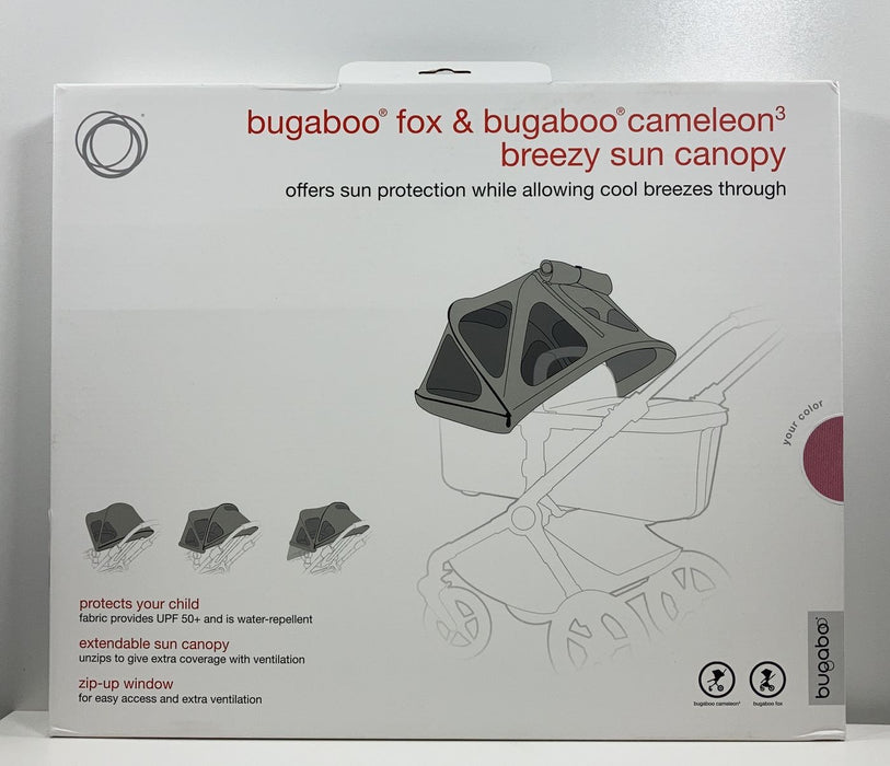 Shop Bugaboo Breezy Sun Canopy for Fox 2/Fox 3/Cameleon3/Lynx, Soft Pink at GoodBuy Gear