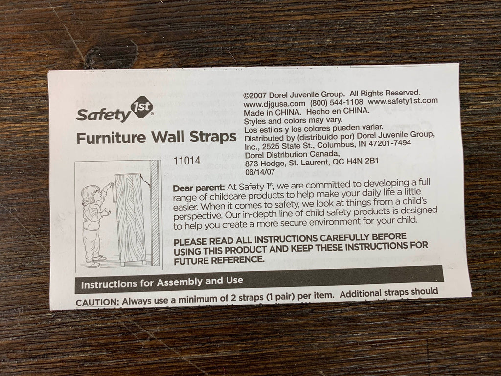 Safety 1st Furniture Wall Straps