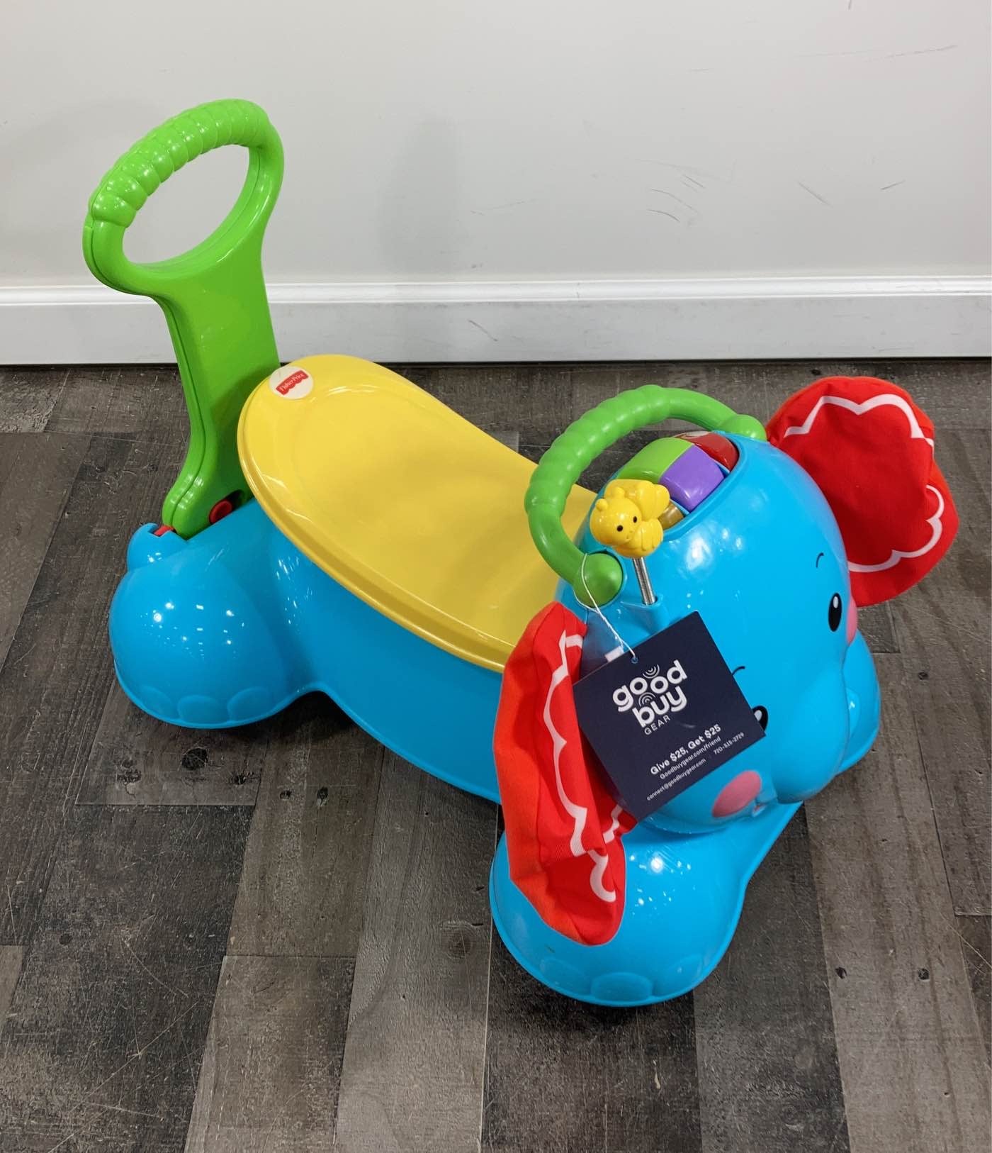 Fisher price elephant ride hot sale on