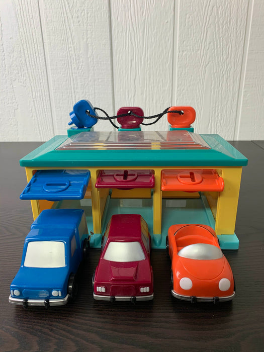 used Battat 3 Car Garage Play Set