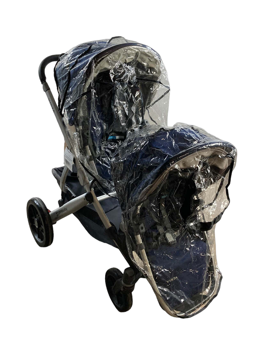 secondhand UPPAbaby VISTA Double Stroller, 2015, Blue Melange