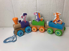 used Melissa & Doug First Play Wooden Rocking Animals Train