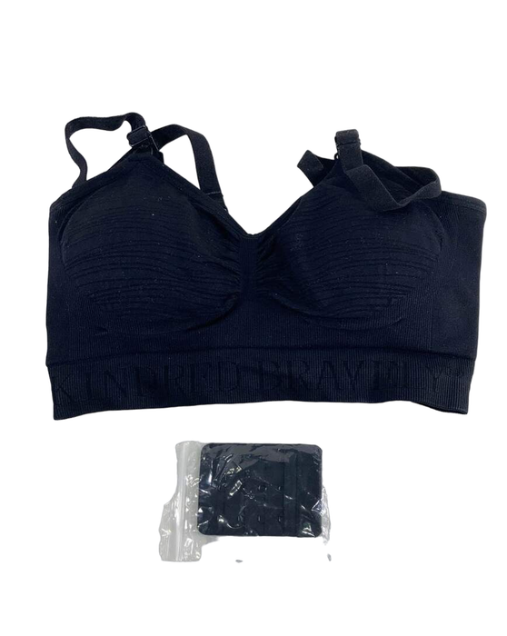 used Kindred Bravely Sublime Hands-Free Pumping & Nursing Bra, Black, Small