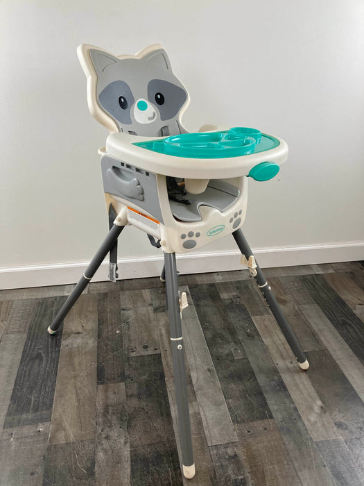used Infantino Grow-with-Me 4-in-1 Convertible High Chair, Raccoon