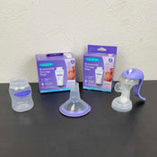 used Lansinoh Manual Breast Pump, with Accessories