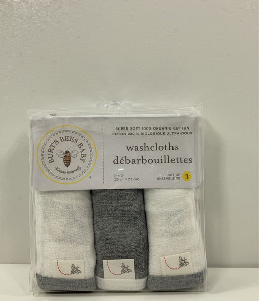Shop Burt's Bees Baby Washcloths 3 Pack, Heather Grey at GoodBuy Gear