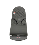 secondhand BabyBjorn Bouncer Bliss, Dark Gray Frame, Anthracite Cotton Classic Quilt