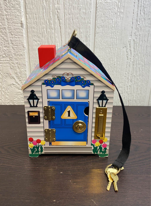 used Melissa & Doug Take-Along Wooden Doorbell Dollhouse