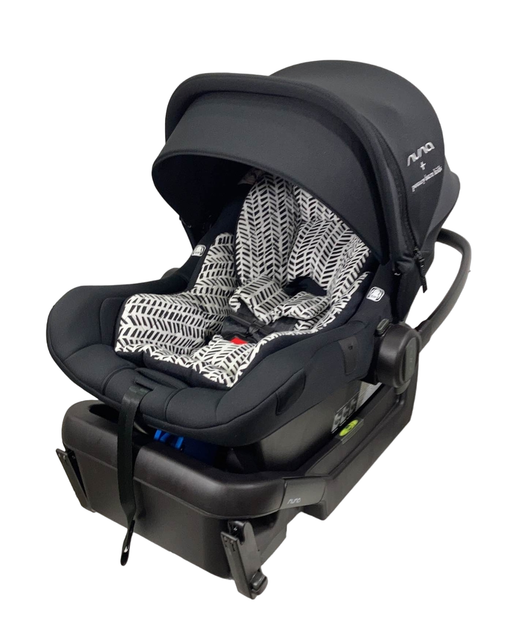 used Nuna Pipa Lite LX Infant Car Seat, Broken Arrow Caviar