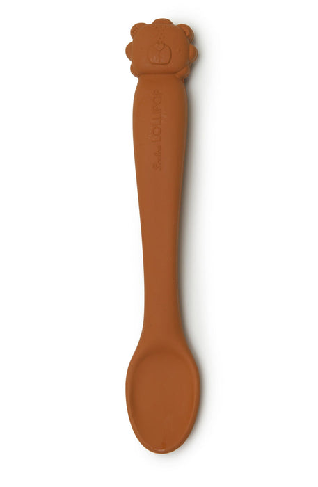 used LouLou Lollipop Silicone feeding spoon, Lion