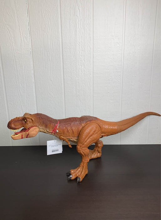 used Jurassic World Thrash N Throw Tyrannosaurus Rex Figure