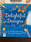 secondhand Hinkler Delightful Designs Creative Drawing And Coloring Book