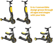 Shop Larktale Scoobi 5-in-1 Scooter, Clovelly (Yellow/Black) at GoodBuy Gear