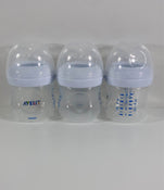 secondhand Philips Avent Natural Baby Bottles, 4oz, 3-Pack, Clear