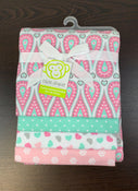 used Okie Dokie Receiving Blankets, 4 Pack