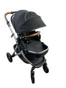 secondhand Mockingbird Single Stroller, 2021, Black, Watercolor Drops, Silver With Penny Leather