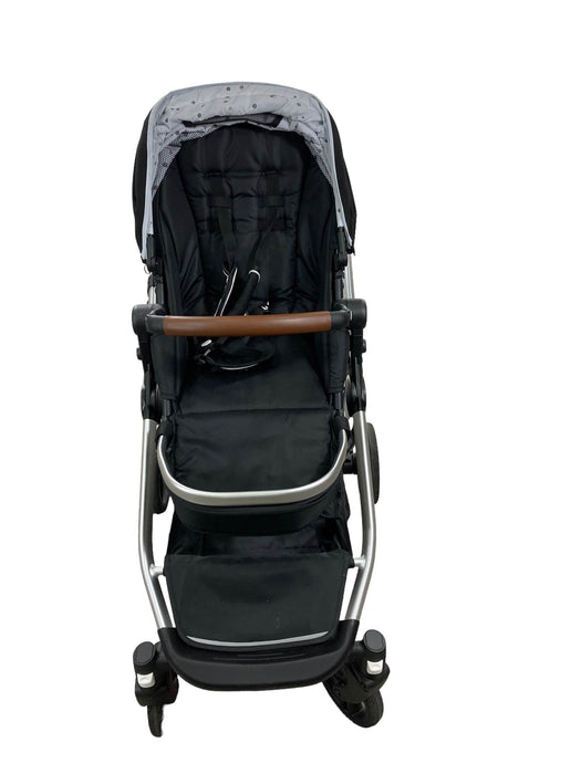 secondhand Mockingbird Single to Double Stroller, Silver with Penny Leather, Black , 2022, Watercolor Drops