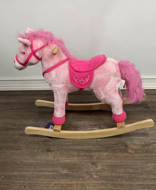 Animal Adventure Plush Rocking Horse Pink