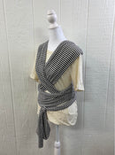 used Solly Baby Wrap, Black & Natural Stripe