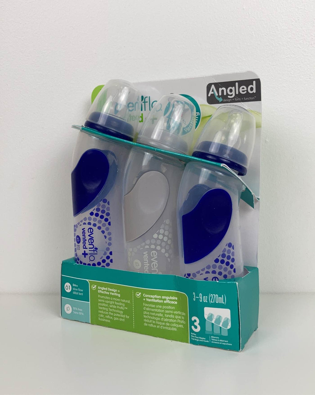 evenflo angled bottles 9 oz Evenflo Vented Angled Bottles, 9 Oz