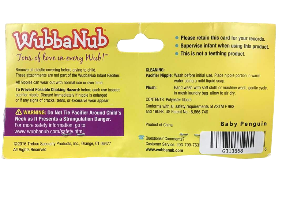 Shop WubbaNub Pacifier, Baby Penguin at GoodBuy Gear