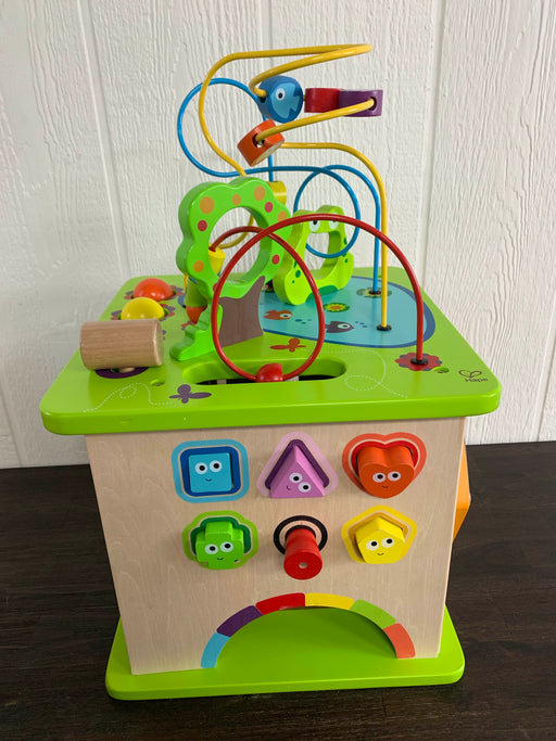 used Hape Country Critters Wooden Activity Cube