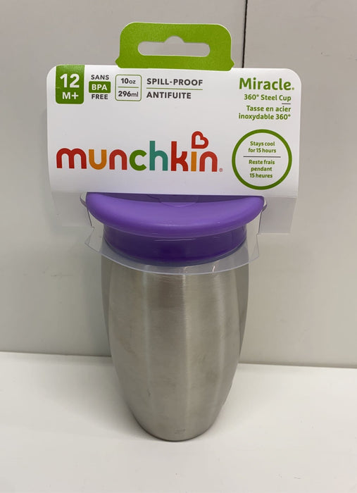 used Munchkin Miracle 360 Sippy Cup, Steel Purple