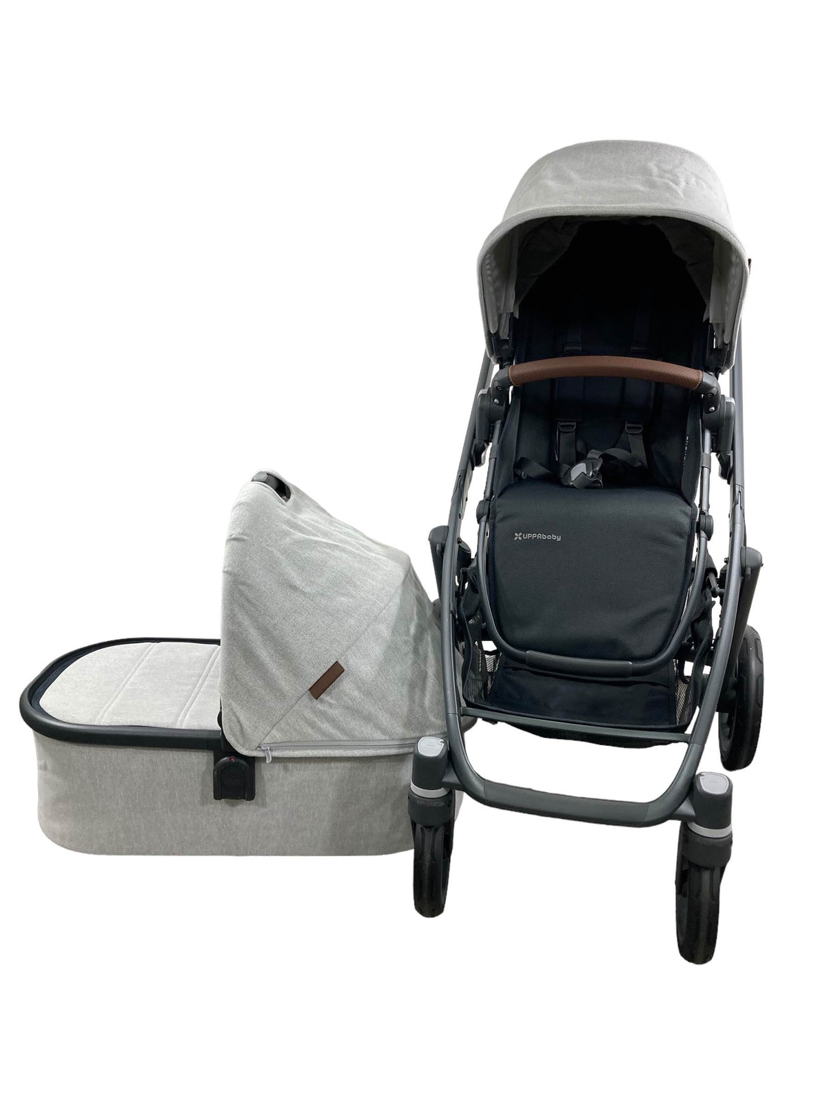 uppababy vista v2 stroller - anthony UPPAbaby VISTA V2 Stroller, Anthony (White & Grey Chenille), 2022