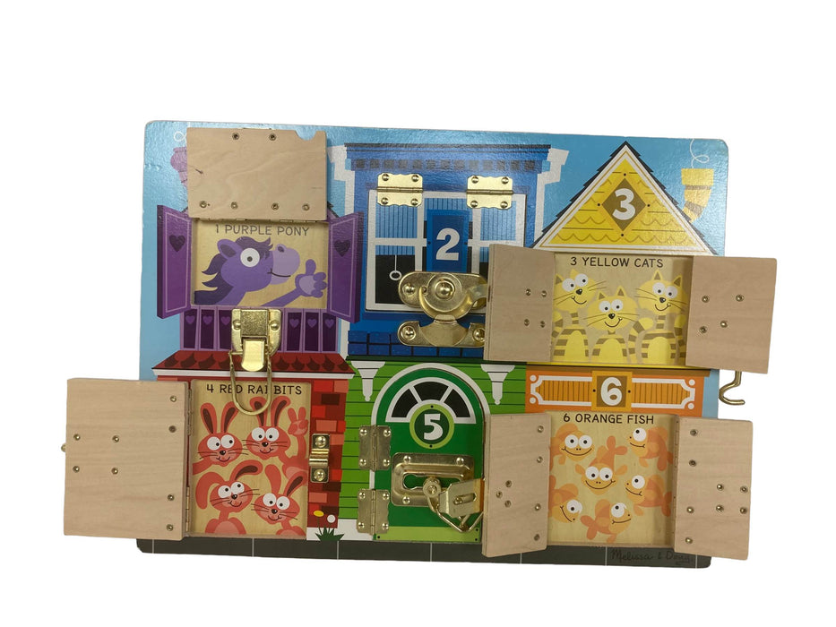 secondhand Melissa & Doug Latches Board