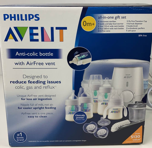 used Philips Avent Anti Colic All In One Gift Set, Missing Bottles