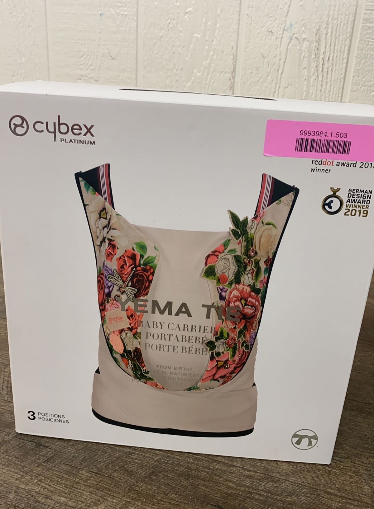 porte bebe cybex Cybex Yema Baby Carrier, Black Spring Blossom