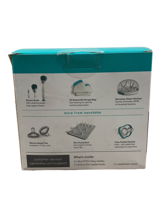 Shop Nanobébé Flexy Silicone Baby Bottles, 5oz, 2-Pack, Teal at GoodBuy Gear