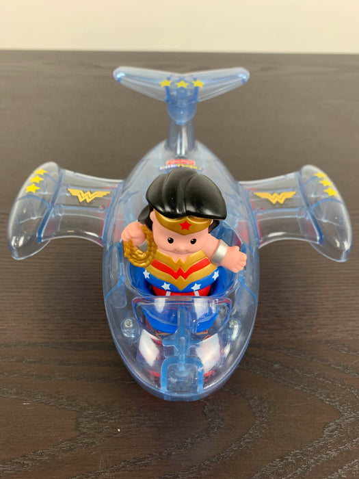 used Fisher Price Little People Wonder Woman with Invisible Jet