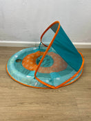 Shop SwimWays Baby Spring Float with Sun Canopy, Blue and Orange at GoodBuy Gear