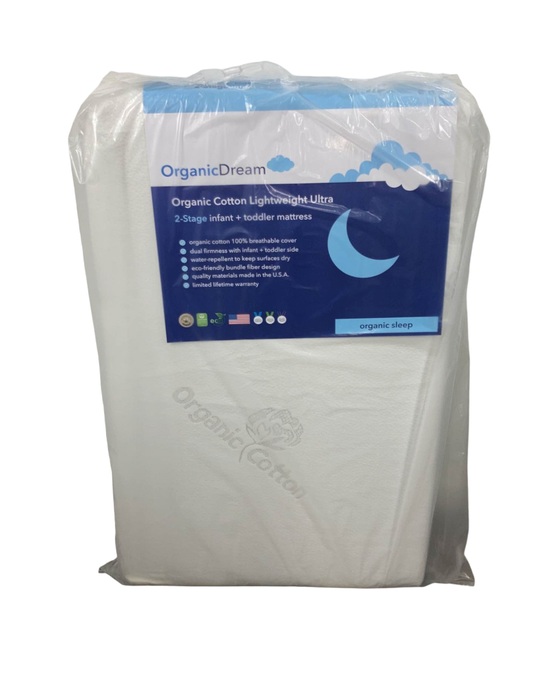 Organic Dream Organic Cotton 2-Stage Lightweight Ultra Crib Mattress Mini