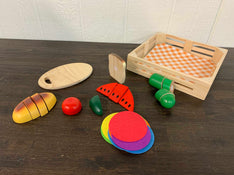 used Melissa & Doug Cutting Food- Wooden Play Food