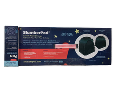 secondhand SlumberPod 3.0 Sleep Canopy with Fan, Teal