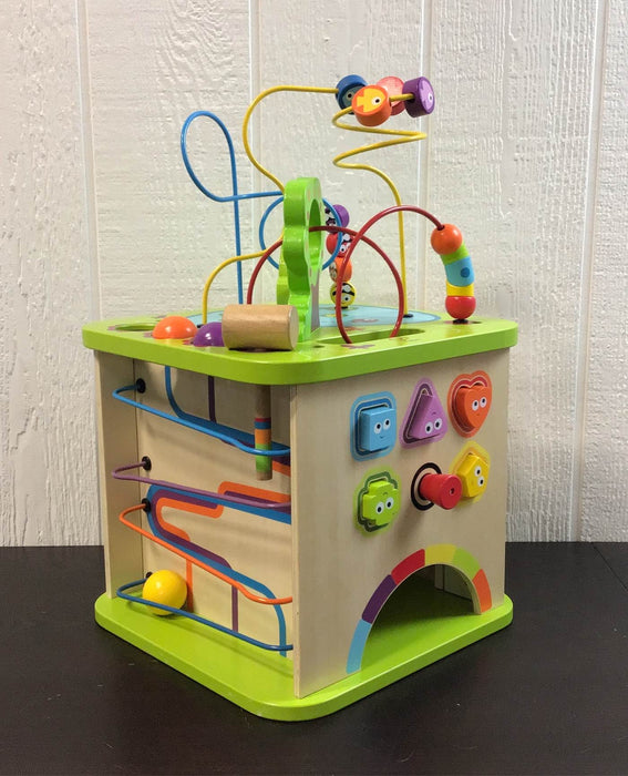 used Hape Country Critters Wooden Activity Cube