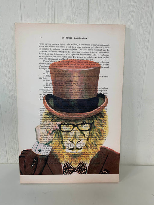 used iCanvas Canvas Wall Art, Gentleman Lion