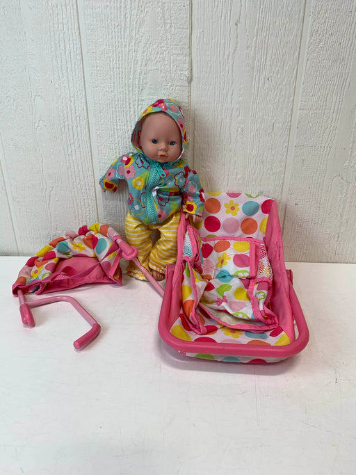 secondhand Levatoy Baby Doll With Carrier