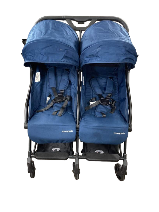 secondhand Mompush Lithe Double Stroller, Navy, 2021